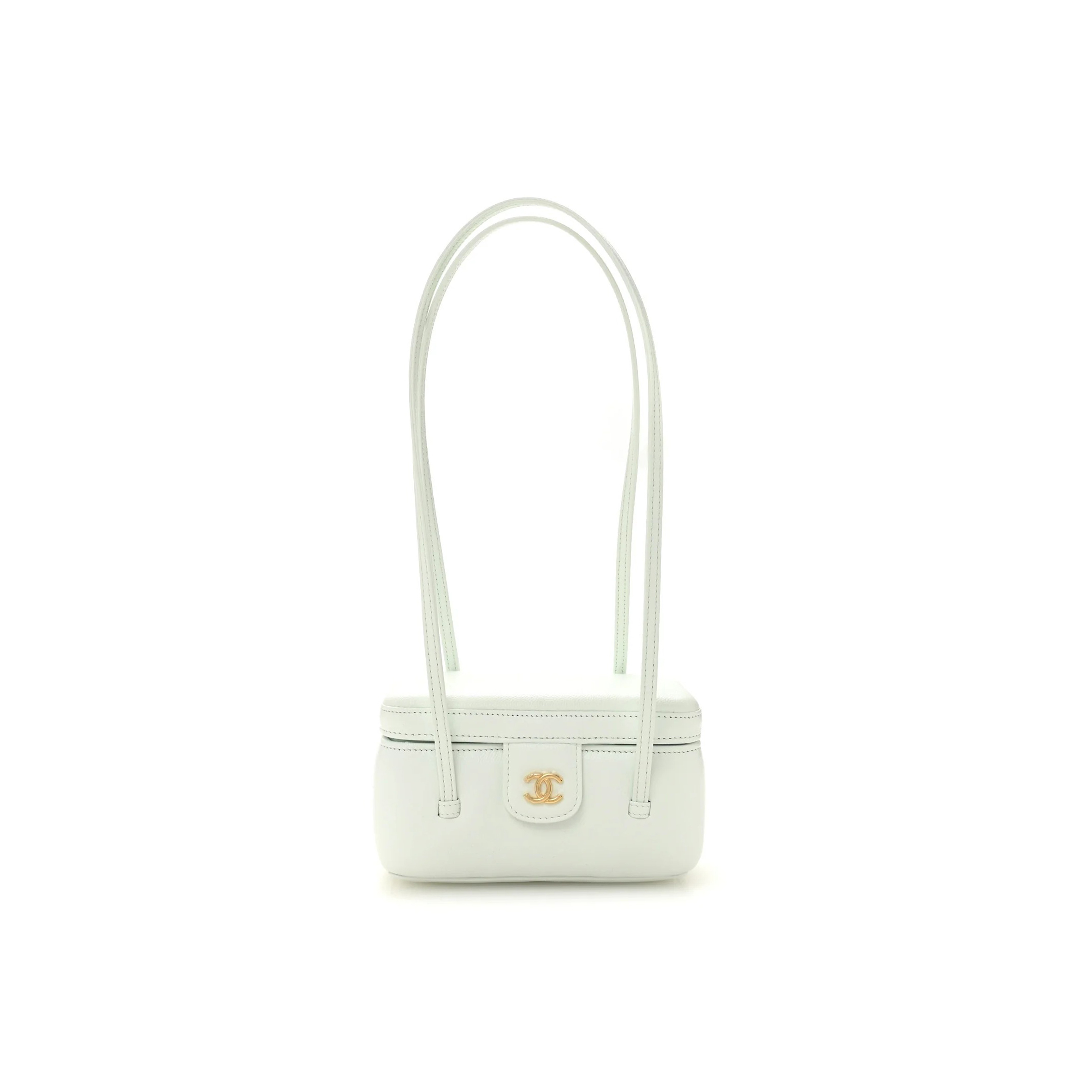 CHANEL SHINY CAVIAR PREPPY COCO LONG VANITY WITH STRAP (17*10*8cm)